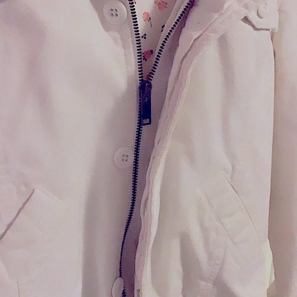 WHITE TNA Hooded Canvas Jacket - Picture 4 of 5